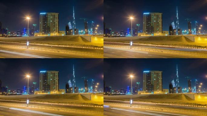 迪拜交通的T/L 8K镜头