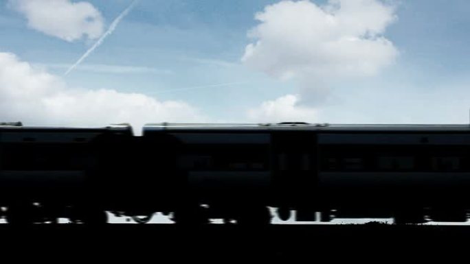旅行列车轮廓TR剪影火车货车