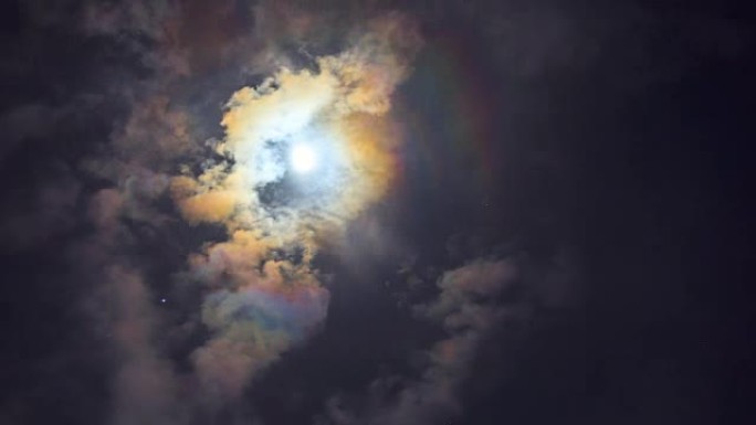 月亮的时光倒流阳光日晕云层