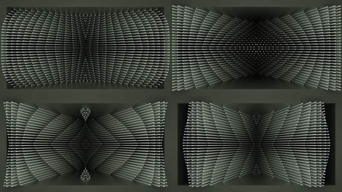 【裸眼3D】黑金立体曲线方点艺术空间矩阵