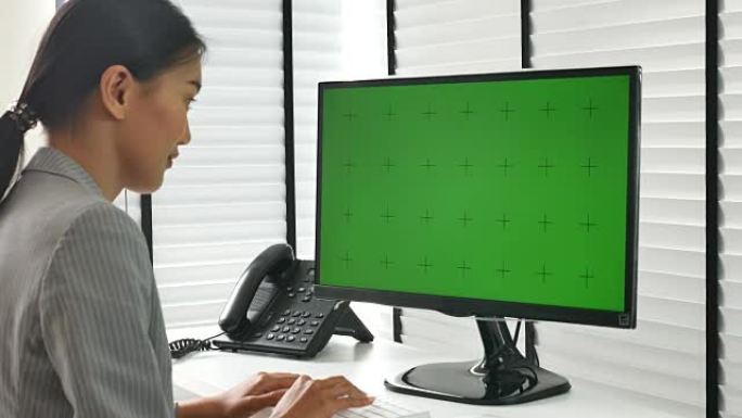 使用带有绿色屏幕的计算机