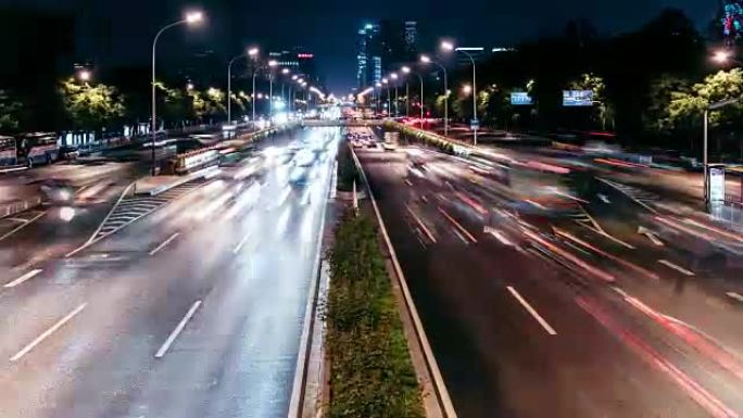 北京高速公路夜间T/L WS河子轻步道