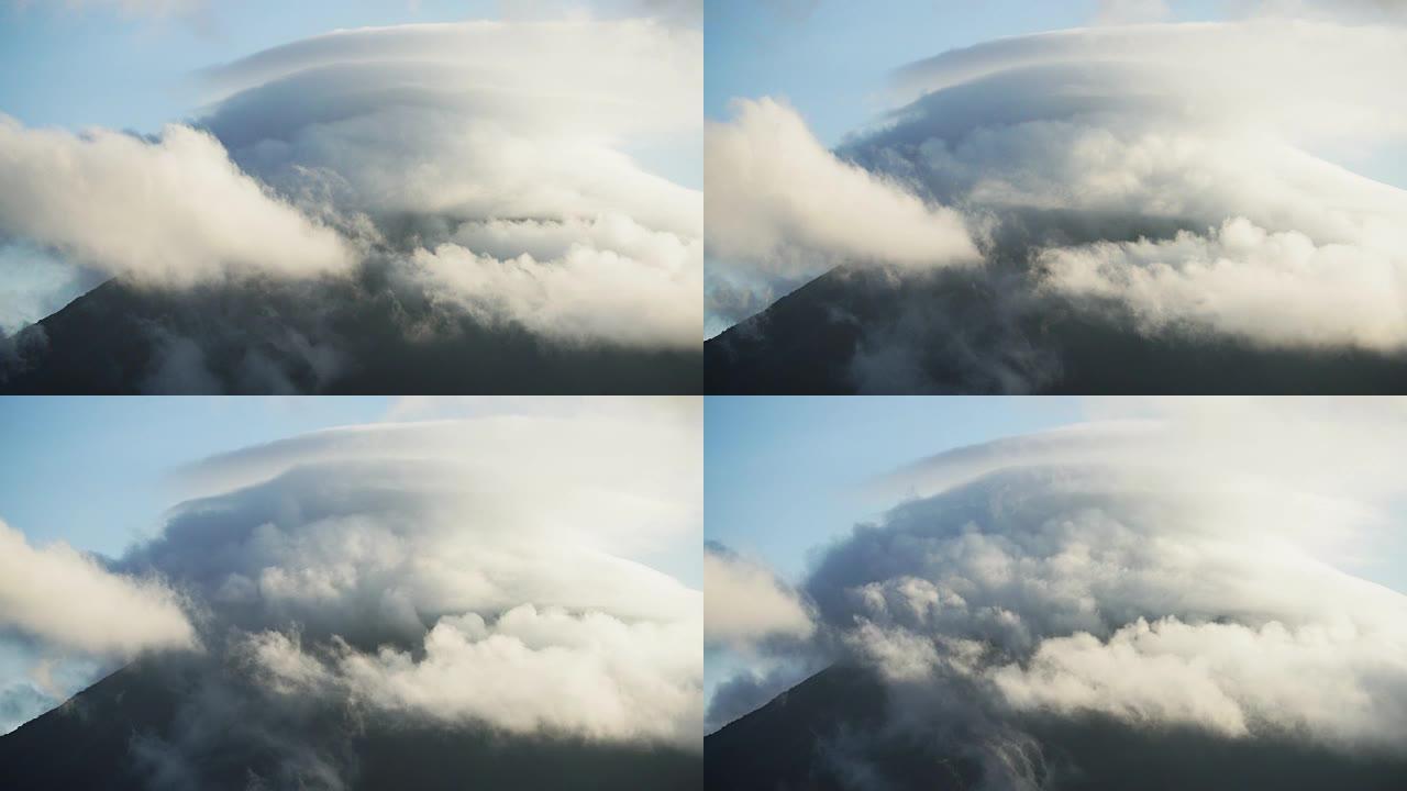阿雷纳火山上空形成的MS云