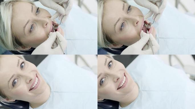 牙医的年轻女子外国人外国美女治牙