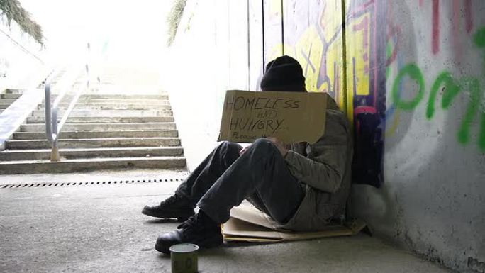高清多莉: 无家可归的人乞讨