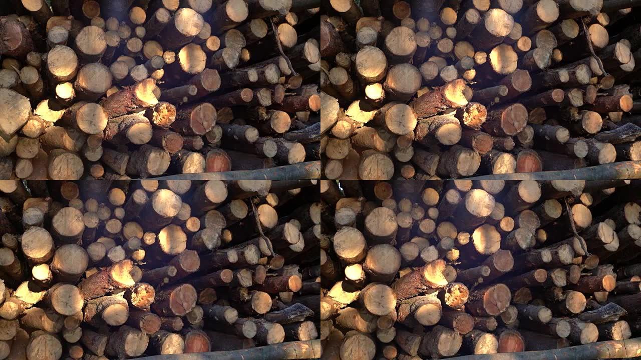 DS堆叠原木木头木柴