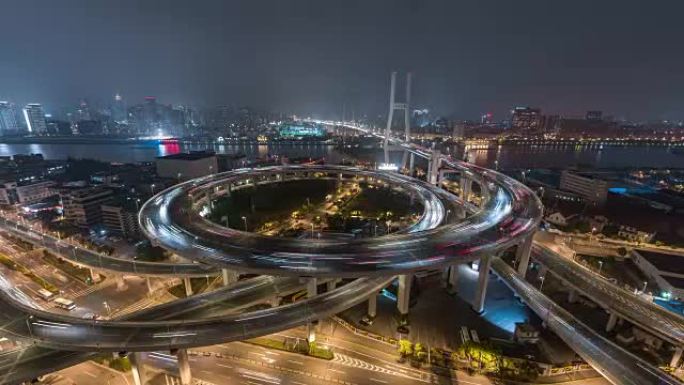 延时-上海繁忙路口的鸟瞰图 (WS HA放大)