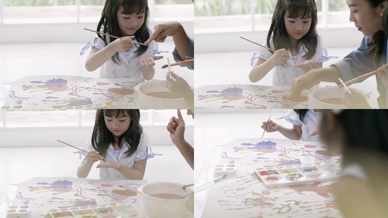 儿童坐着画画儿童坐着画画