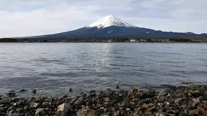富士山，川口湖仰拍富士山