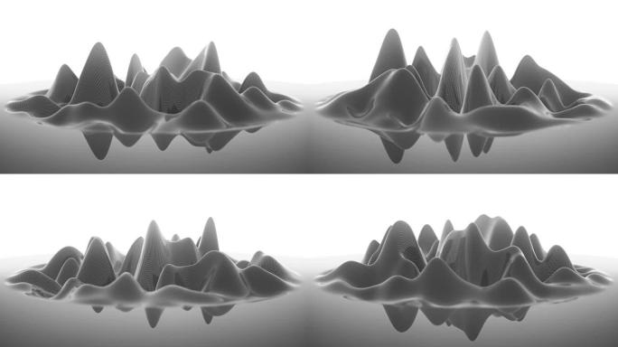 4k抽象起伏波形波浪特效动画