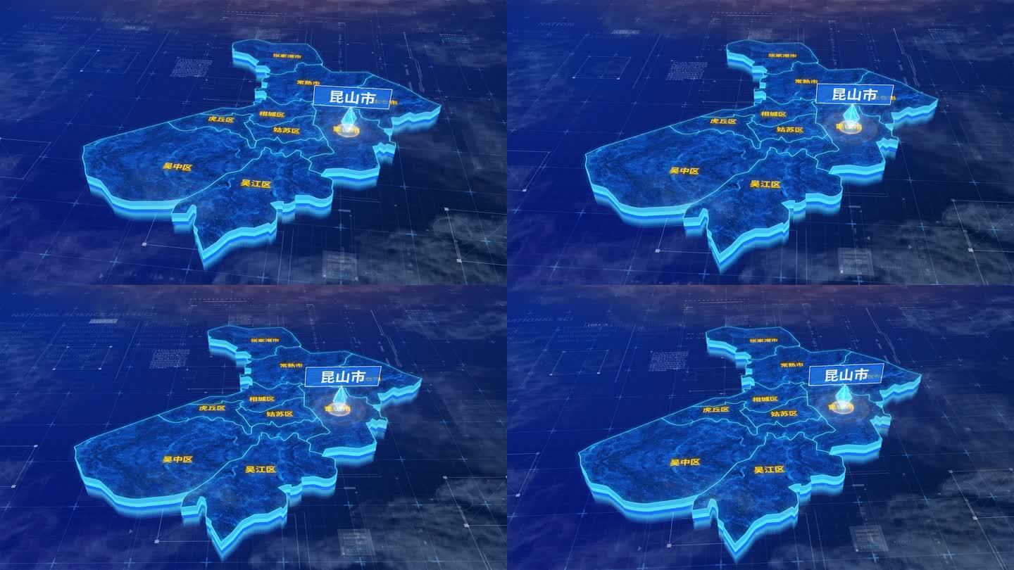 苏州市昆山市蓝色三维科技区位地图