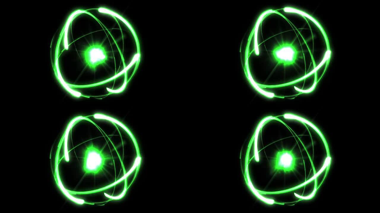 原子抽象背景绿色