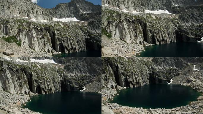 马里安湖自然风光戈壁岩石山