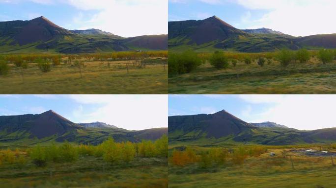 POV苔原和冰岛的山脉