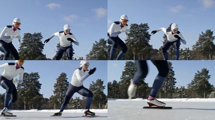 女子开始速滑比赛女子开始速滑比赛