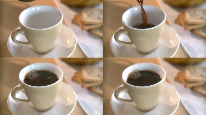 咖啡倒咖啡陶瓷咖啡杯子