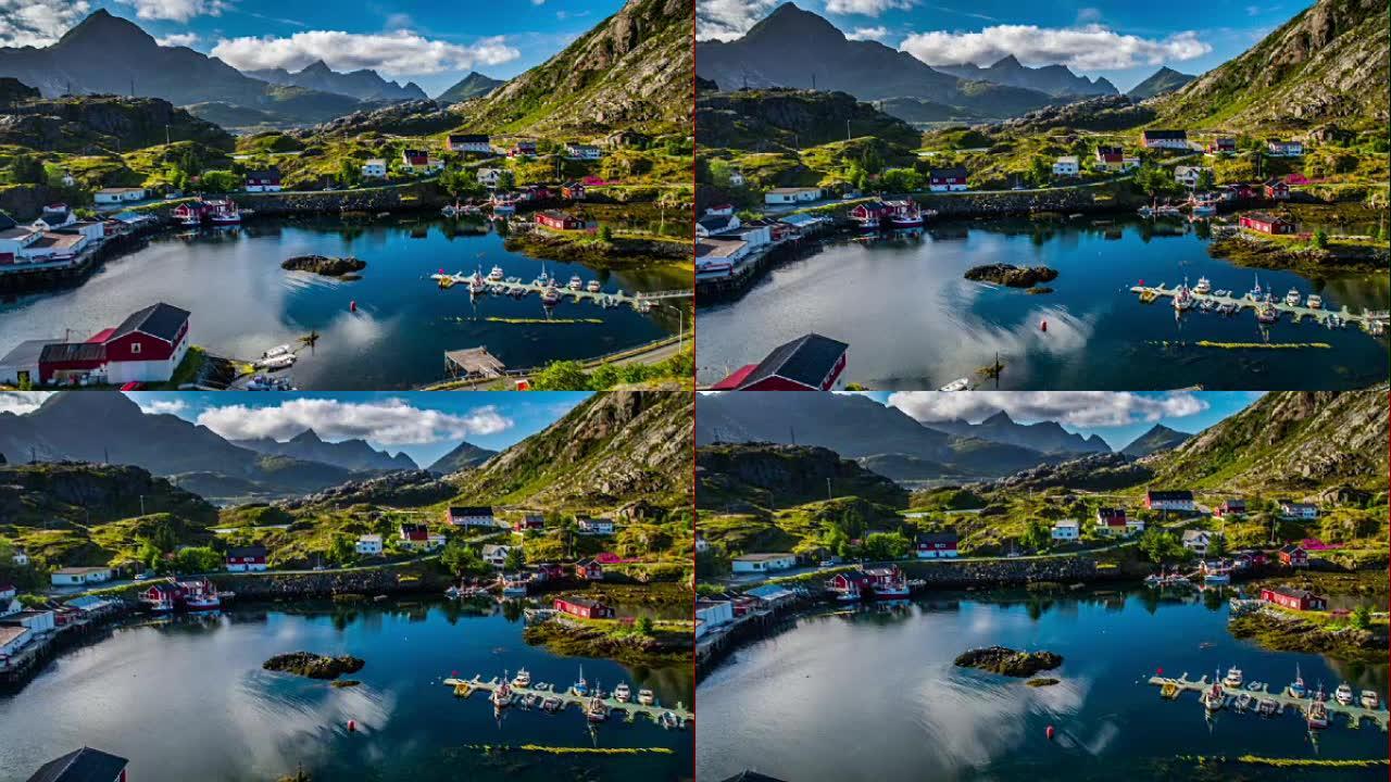 挪威渔村的天线 -- 美丽的风景