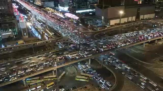 北京的哈小姐夜间交通拥堵
