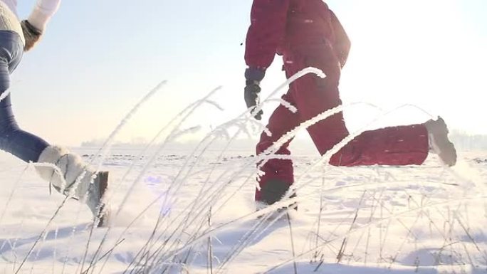 SLO MO在雪地里尽情奔跑