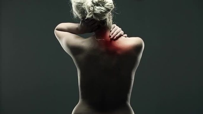 女性按摩颈部疼痛女性按摩颈部疼痛健康