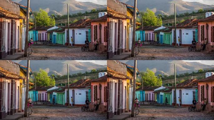 古巴: 旅行: 特立尼达的彩色房屋