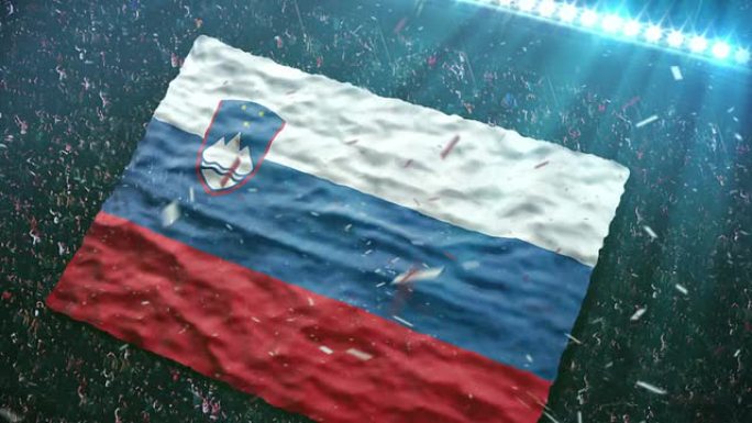 体育场内的斯洛文尼亚国旗