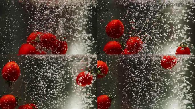 五个西红柿掉在沸水中