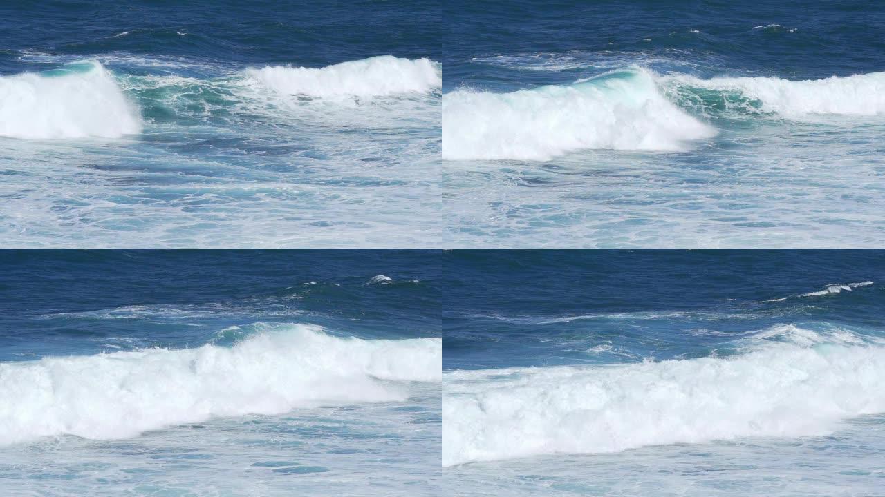 海浪破裂大海海洋海水海浪拍摄
