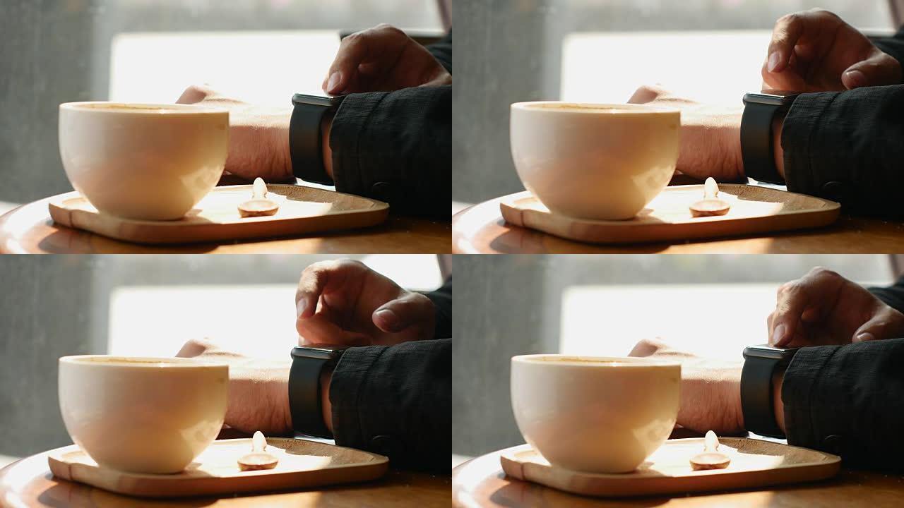 4K: 在咖啡店使用智能手表