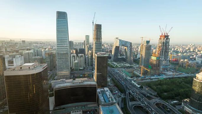 时间流逝-北京天际线 (WS) 的高架视图
