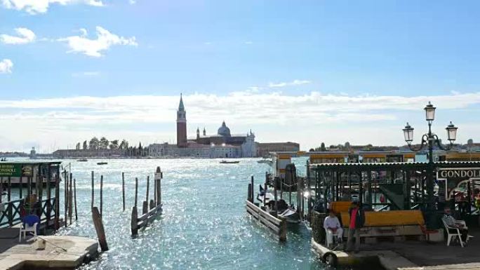 意大利威尼斯城市风光水上城市船只
