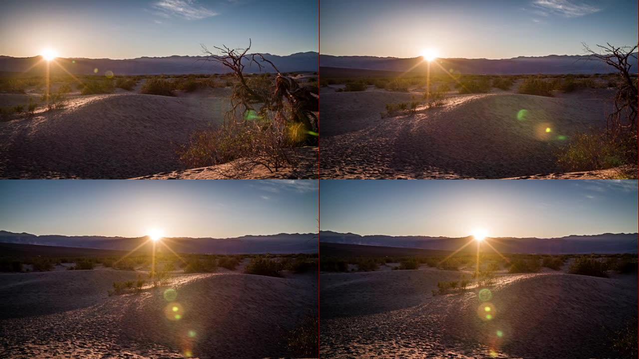 沙漠中的日落-加利福尼亚州死亡谷