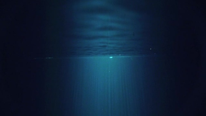 秘密水下风景深海海底水底太阳光照射光效鱼