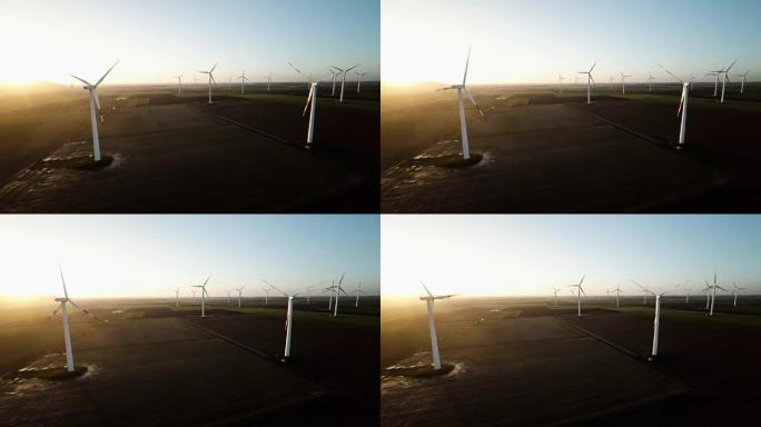 空中: 风力涡轮机场