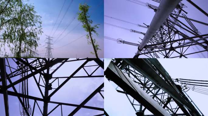 高压电线塔 电力电网 输电发电