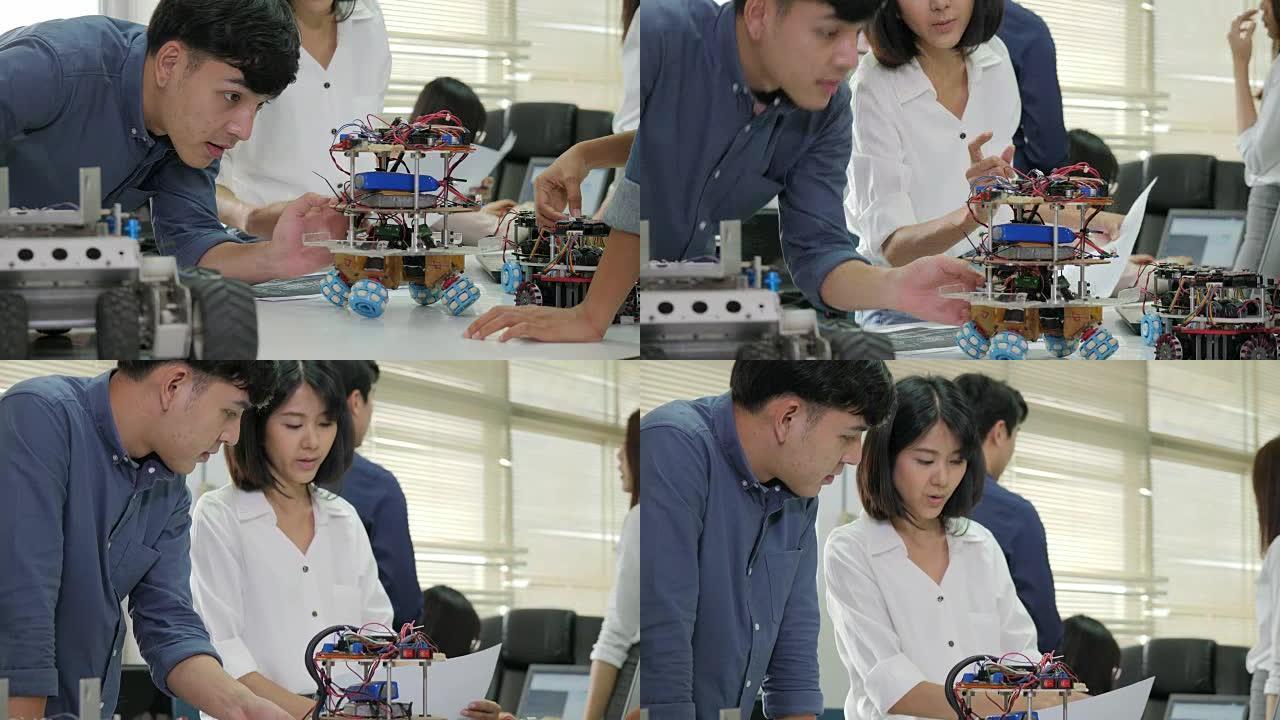 电子工程师团队一起工作，合作开发机器人项目。有技术或创新概念的人。