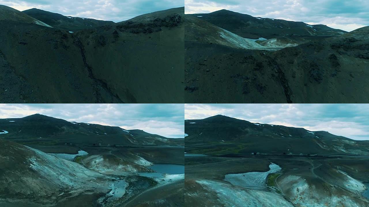 火山口湖和地热发电站