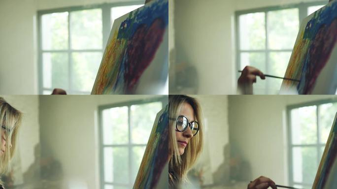 年轻女艺术家年轻女艺术家绘画画家
