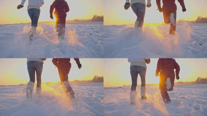 SLO MO在雪地里尽情奔跑