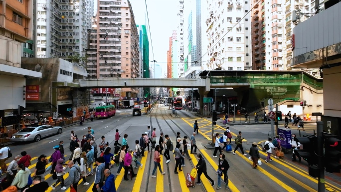 香港城市街头街景实拍素材【原创4K】