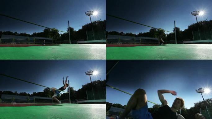 跳高运动员实拍视频素材