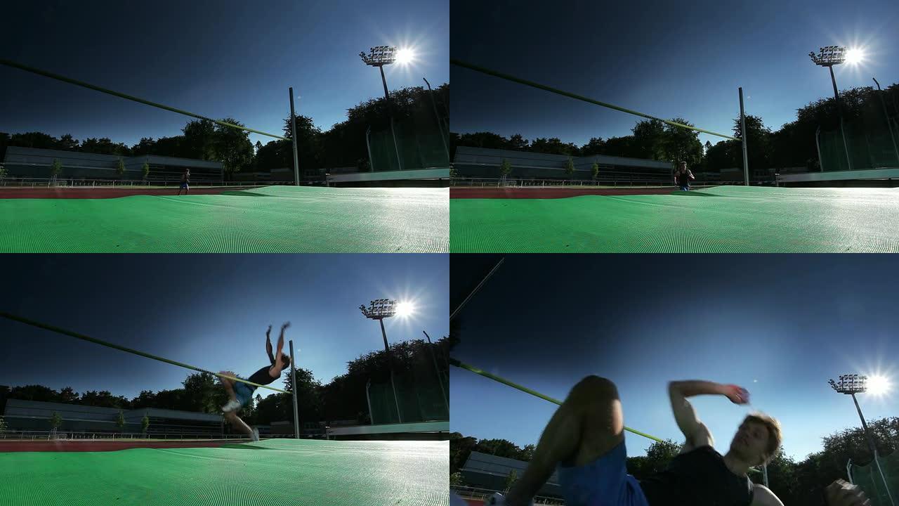 跳高运动员实拍视频素材
