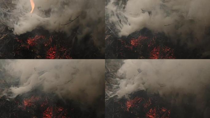 火冒烟失火灾消防浓烟灾害放大火烧山火扑救