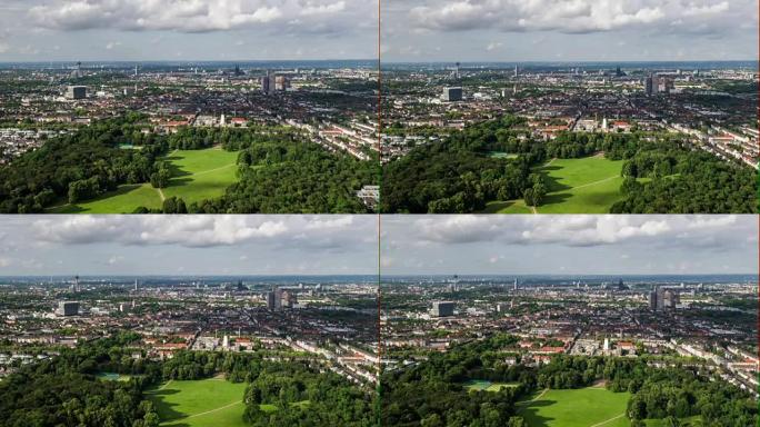 空中: 德国科隆城市景观