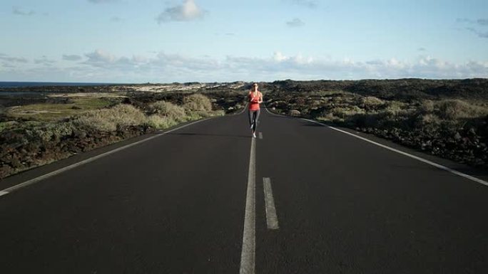 跑步平坦大道公路奔跑极限长跑