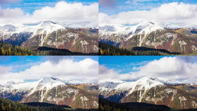 在卡姆尼克-萨维尼亚阿尔卑斯山上空拍摄云景的T/L 8k镜头