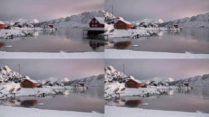 挪威罗弗敦传统钓鱼小屋