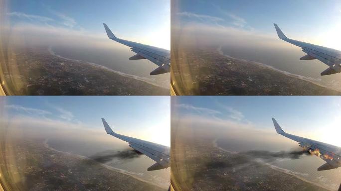 飞机失事俯瞰大地最后一眼影视特效动画