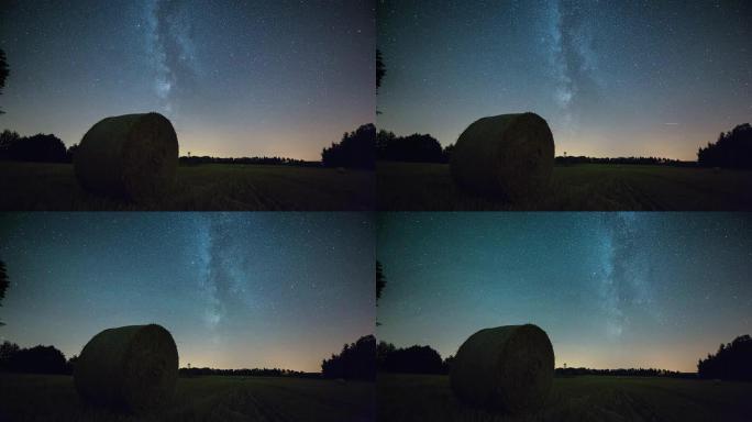 时差：银河系夜晚星空银河宇宙璀璨星云