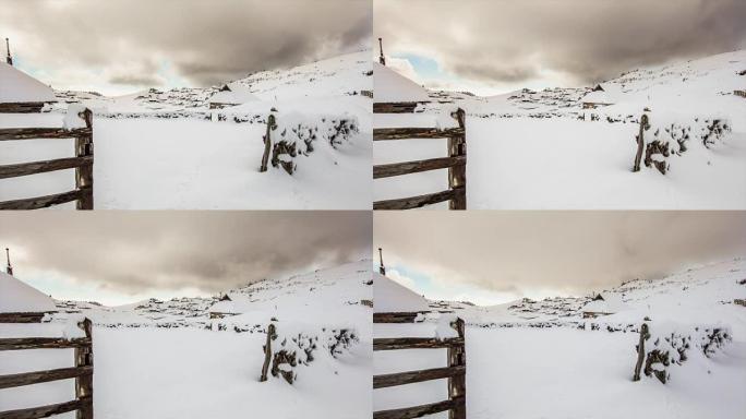 在Velika Planina拍摄云景的T/L 8k镜头